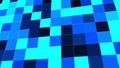 Abstract surface from color mosaic. Computer generated technology background. 3D rendering of square blocks.