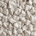 Abstract surface composed of numerous geometric, faceted shapes resembling polyhedrons. The pattern Royalty Free Stock Photo