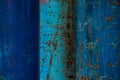 Abstract surface of rusty blue pipes Royalty Free Stock Photo