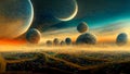 The Beautiful Skyline of a Very Distant Alien Planet