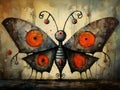 Abstract surreal butterfly character