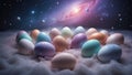 Abstract Surreal Colorful Easter Egg Galaxy â Cosmic Easter Celebration Royalty Free Stock Photo