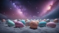 Abstract Surreal Colorful Easter Egg Galaxy â Cosmic Easter Celebration Royalty Free Stock Photo