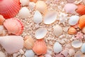 Abstract and surreal corals and seashells background