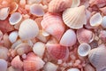 Abstract and surreal corals and seashells background