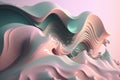 Abstract surreal smooth pastel colour waves