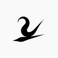 abstract swan logo vector Royalty Free Stock Photo