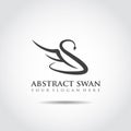 Abstract Swan Logo Template. Vector Illustrator eps. 10 Royalty Free Stock Photo