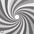 Abstract swirl background. Black and white grainy design. Stippling effect. Vector illustration. Pointillism pattern