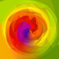 Abstract swirl background - full color rainbow spectrum colored - vibrant yellow and green colors