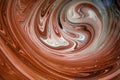 Abstract swirl background, stripes and curves of white, blue and brown colors. Mixed white, brown and red colors. Like chocolate Royalty Free Stock Photo