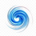 Abstract swirl design element. Spiral, rotation and swirling movement. Vector illustration with dynamic effect