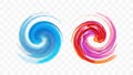 Abstract swirl design element. Spiral, rotation and swirling movement. Vector illustration with dynamic effect