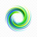 Abstract swirl design element. Spiral, rotation and swirling movement. Vector illustration with dynamic effect