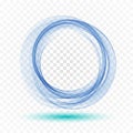 Abstract swirl energy circle Blue element design wave Vector Royalty Free Stock Photo