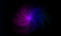 Abstract swirl glowing galaxy on dark universe