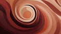 Abstract swirl pattern with shades of brown and beige creating a circular motion effect design Royalty Free Stock Photo