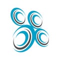 abstract swirl rotation circle logo design vector graphic element template