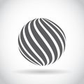 Abstract swirl sphere globe symbol Royalty Free Stock Photo