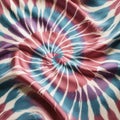 Abstract swirl tie-dye repeat pattern. Groovy and colorful textile texture. Royalty Free Stock Photo