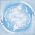 abstract swirled background of blue sky with clouds