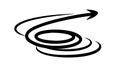 Abstract Swirling Arrow, Dynamic Process Flow, vector design Generative AI Royalty Free Stock Photo