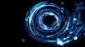 Abstract Blue Technology Spiral Royalty Free Stock Photo