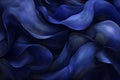 abstract flowing blue fabric texture with delicate fine lines creating a soft and dynamic visual pattern in dark and light shades Royalty Free Stock Photo