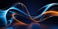 Abstract Swirling Blue and Orange Light Trails on Dark Background image photo Royalty Free Stock Photo