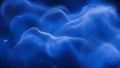 Abstract swirling blue particles and light trails creating a cosmic or fluid motion effect Royalty Free Stock Photo
