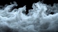 Abstract Swirling Blue Smoke Clouds on Black Background Royalty Free Stock Photo