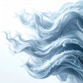 Abstract Swirling Blue and White Fluid Dynamics with Tiny Bubbles and Particles Royalty Free Stock Photo