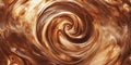 Abstract swirling chocolate brown caramel background with textured patterns