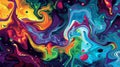 Abstract Swirling Colorful Liquid Art Background Royalty Free Stock Photo