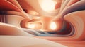 Abstract Swirling 3D Layers Design. An intricate 3D rendering of swirling layers and curves in a harmonious blend of