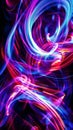 Abstract swirling light trails
