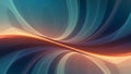 Abstract Swirling Light Waves in Blue Orange and Teal Tones background Royalty Free Stock Photo