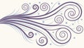 Abstract Swirling Lines Pattern, Dynamic Background Vector, vector design Generative AI Royalty Free Stock Photo