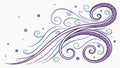 Abstract Swirling Lines Pattern Dynamic Flow Illustration, vector design Generative AI Royalty Free Stock Photo