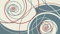 Abstract swirling lines pattern dynamic motion texture background vector design Generative AI Royalty Free Stock Photo