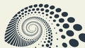 Abstract swirling pattern composed of dots, creating a dynamic visual effect vector design Generative AI Royalty Free Stock Photo