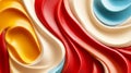 Abstract Swirling Pattern of Yellow, Red, White and Blue Colors Royalty Free Stock Photo