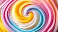 Abstract Swirling Rainbow Frosting Pattern
