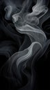 Abstract Swirling Smoke Patterns on Dark Background