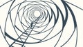 Abstract Swirling Vortex Pattern, vector design Generative AI Royalty Free Stock Photo