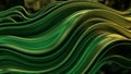 Abstract Swirling Waves of Green and Gold Metallic Liquid with Smooth Reflections 20251229 Royalty Free Stock Photo