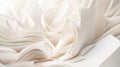 Abstract Background of Flowing White Paper Layers, Soft Waves, and Gentle Curves Royalty Free Stock Photo