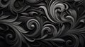 Abstract Swirls of Inky Blackness. An abstract concept of swirling patterns reminiscent of ink