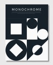 Abstract swiss monochrome poster vector