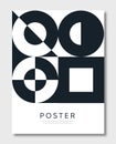 Abstract swiss monochrome poster vector